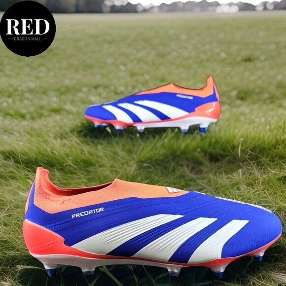 Adidas Predator Elite LL SG  IF6318 Blue Orange Laceless Soccer - Men\'s Sz 11.5 main image 14